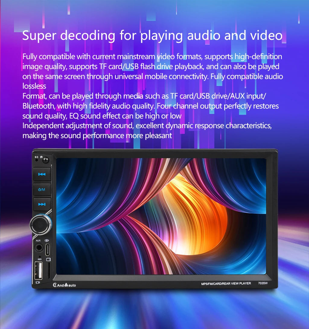 ESSGOO 7palcové autorádio s CarPlay a Android Auto