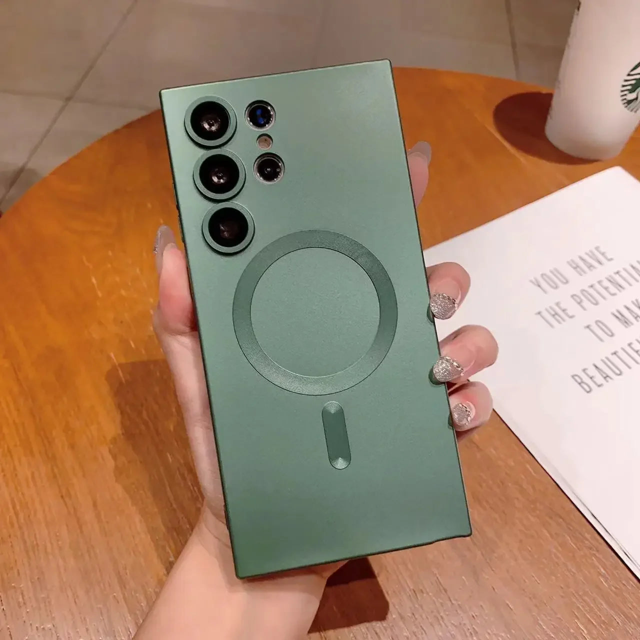 Lyxigt MagSafe magnetiskt fodral för Samsung Galaxy