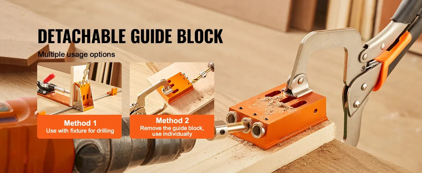 34-Piece Pocket Hole Jig Kit with C-Clamp and Drill Accessories