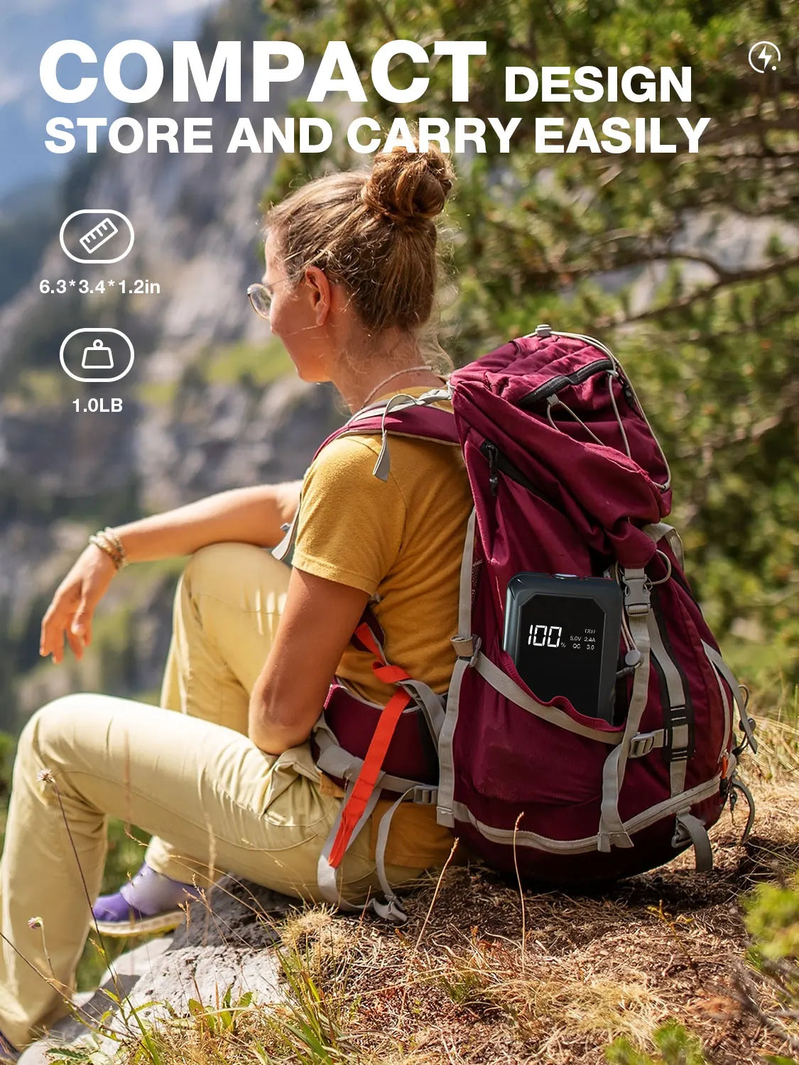 1600A Peak Jump Starter Battery Pack with Wireless Charging