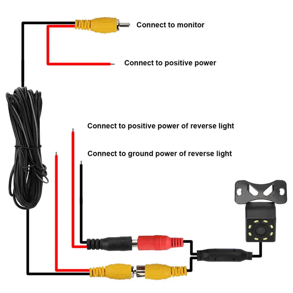 Car Rear View Camera Night Vision 170 Degree HD Waterproof