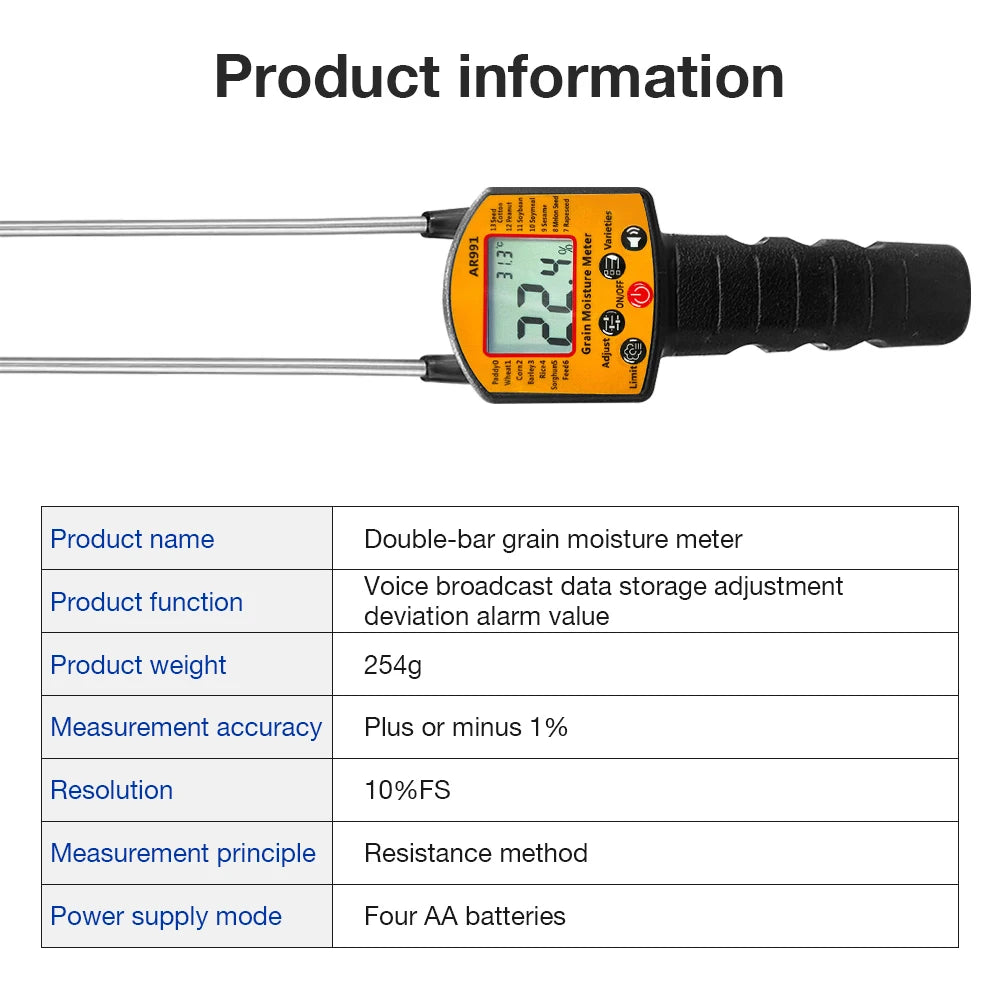 991 Dubbele-Probe Graan Vochtmeter
