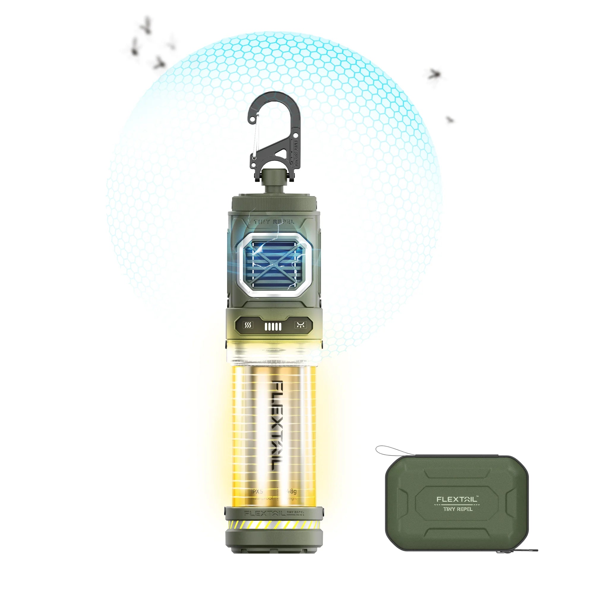 Flextail Tiny Avvisare med Campinglampa och Uppladdningsbart Batteri