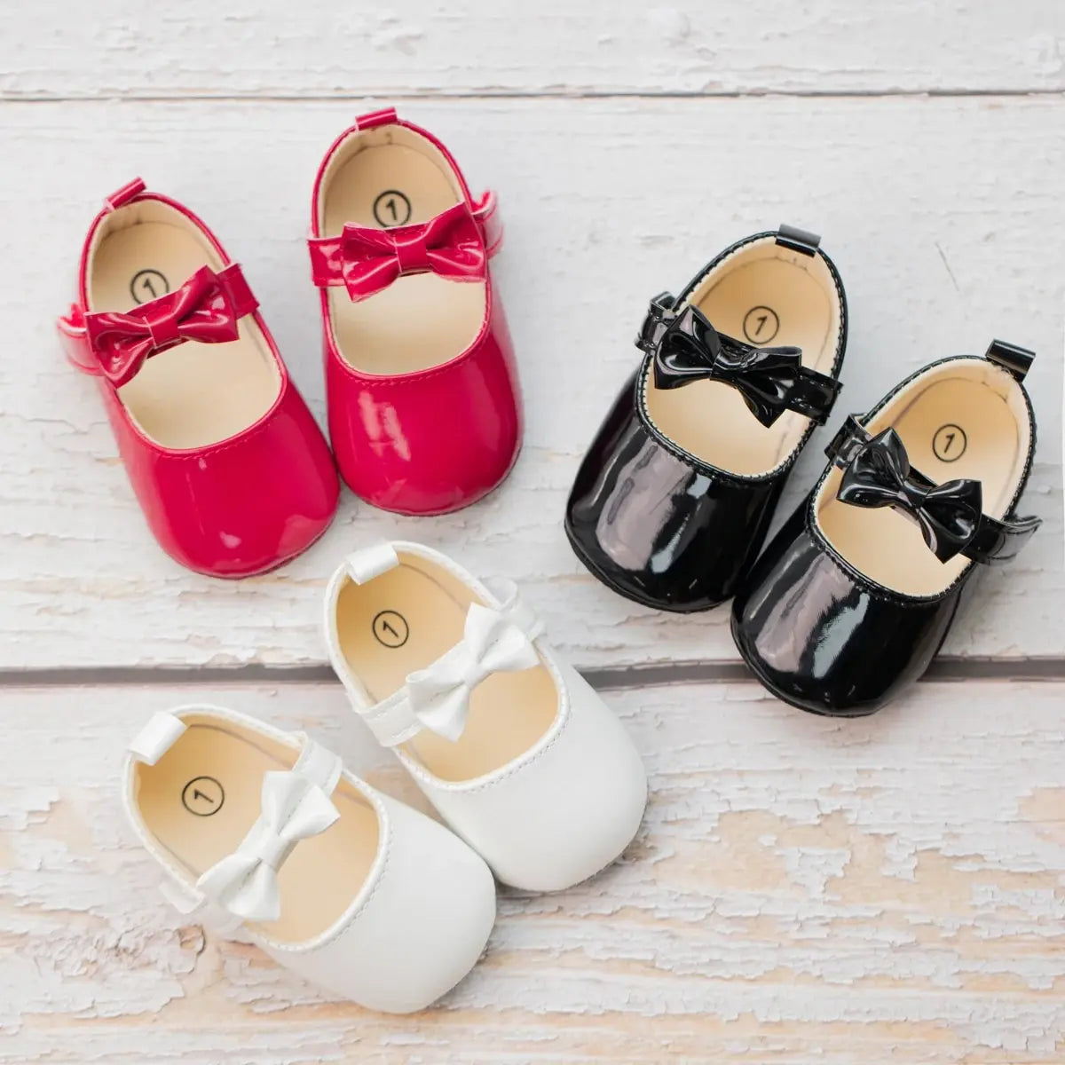 Baby Girl Dress Shoes with Bowknot Soft Sole Princess Style