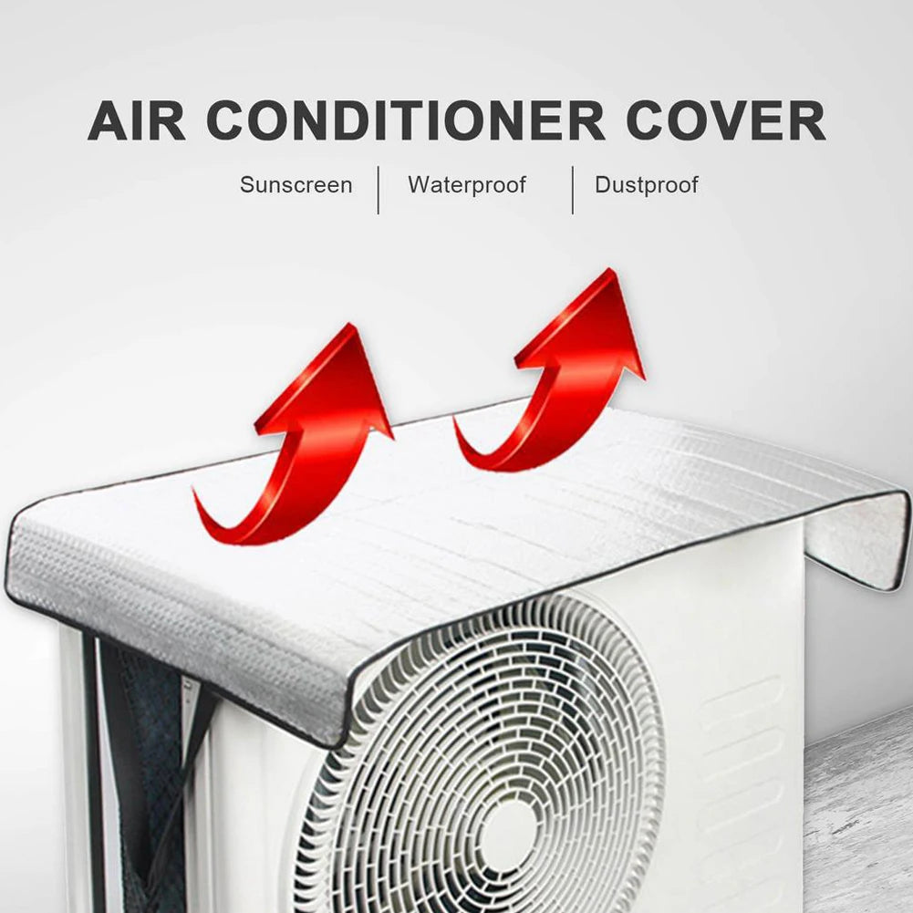 46x95CM Air Conditioning Cover Outdoor Sun Rainproof Anti-Dust Anti-Snow Cleaning Cover Home Air Conditioner Keep Cleaning Tool 