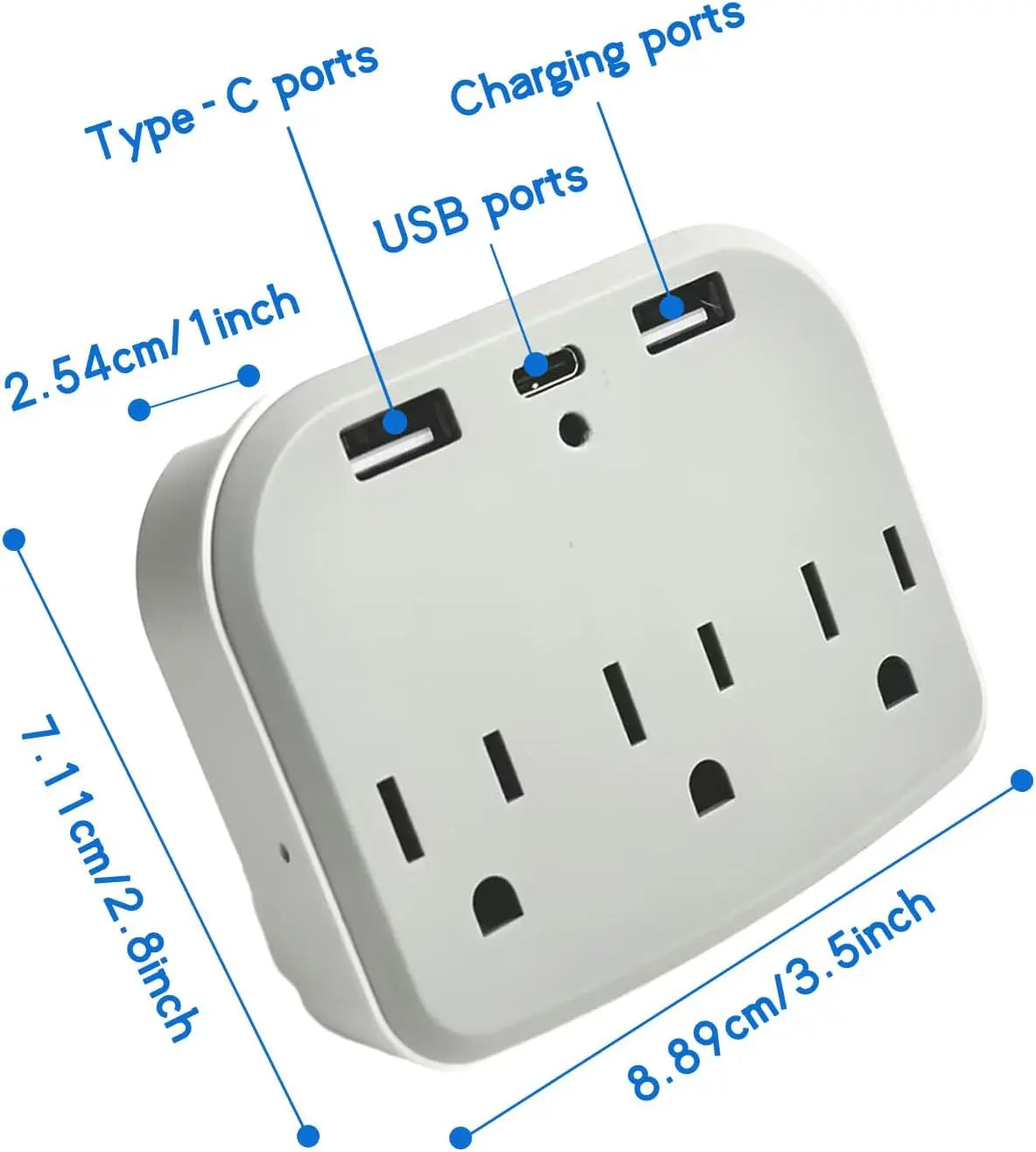 Caméra d’intérieur 4K HD Chargeur mural Caméras de sécurité - caméra Wi-Fi avec alertes de mouvement, compression H.265+, ports USB double / Type-C pour H