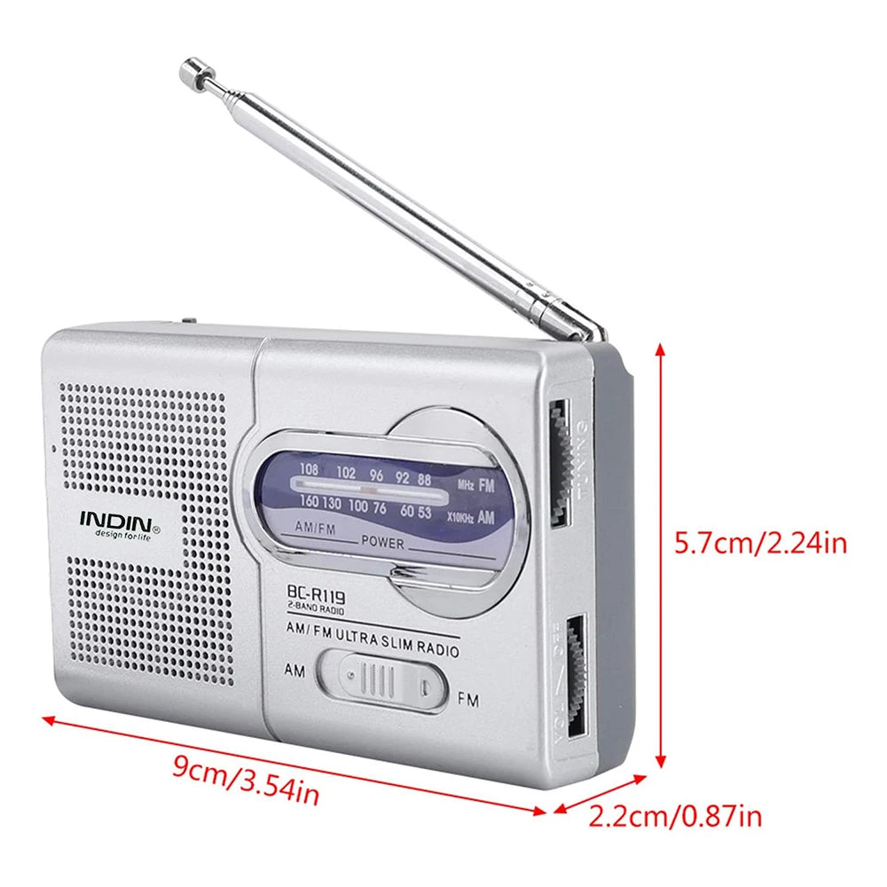 Φορητό Ραδιόφωνο AM/FM με θύρα ακουστικών