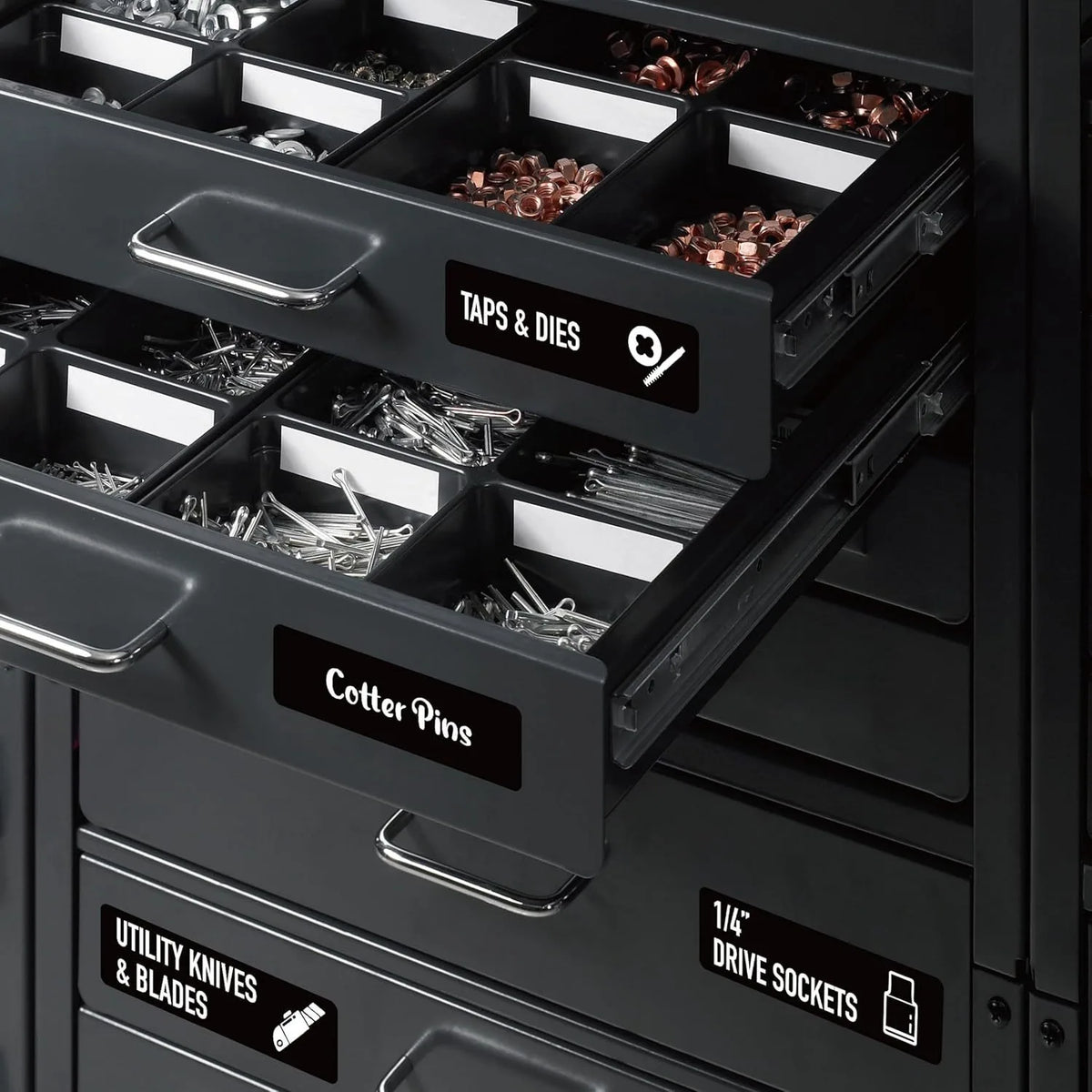 90 Toolbox Labels for Steel Drawers and Tool Chests