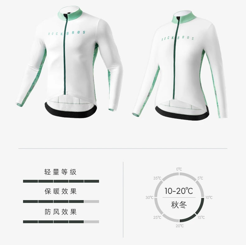 Men’s Windproof Thermal Cycling Jersey for Cold Weather Riding