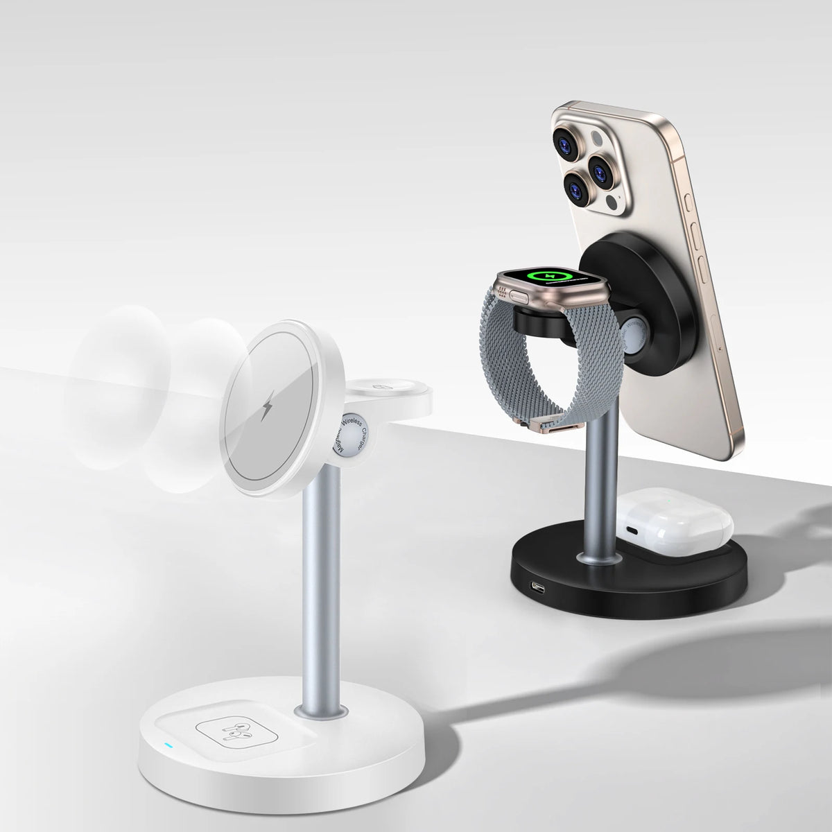 Three-in-One Magnetic Wireless Charging Stand