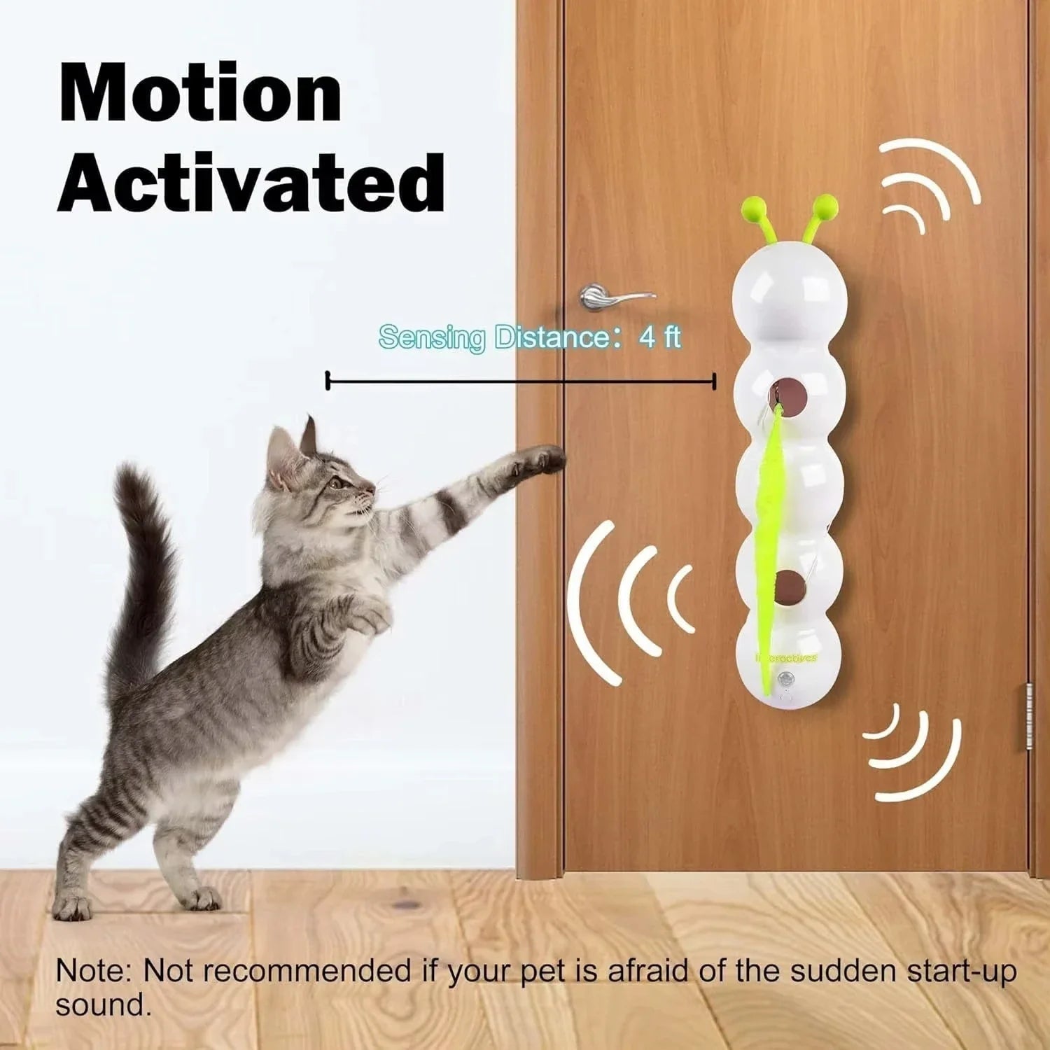 Intelligent Interactive Cat Stick Pro with Replaceable Prey Tail Suitable for Automatic Swing Durability In Multi Cat Households 