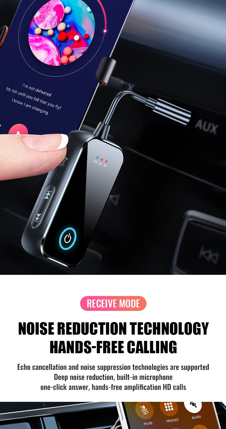 Zwei-in-eins Bluetooth-Audiosender und -empfänger