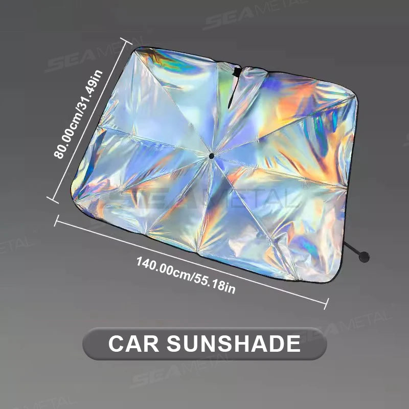 SEAMETAL Car Windshield Sun Shade Universal Front Window Sunshade Cover Summer Auto UV Reflection Film Umbrella Heat Insulation