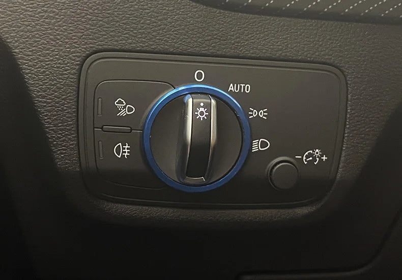 Headlight Adjust Switch Decoration Ring for Audi Interior Trim