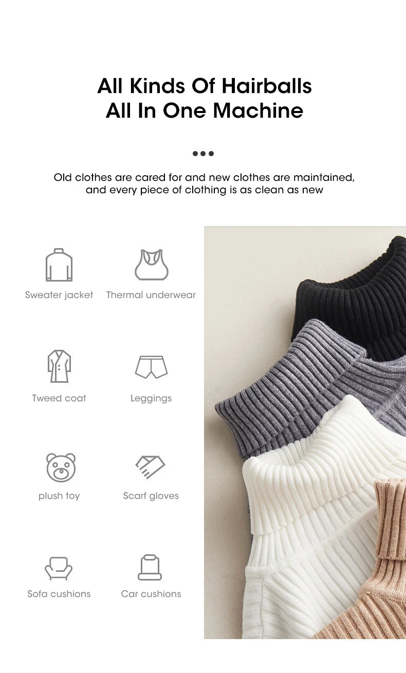 Electric Lint Remover For Clothes Fuzz Pellet Sweater Fabric Hair Ball Trimmer Portable USB Charging Detachable Cleaning 