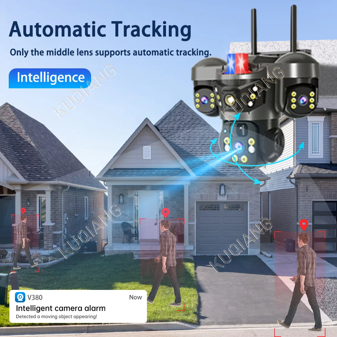 15MP Triple Lens Solar Security Camera with 360° Tracking