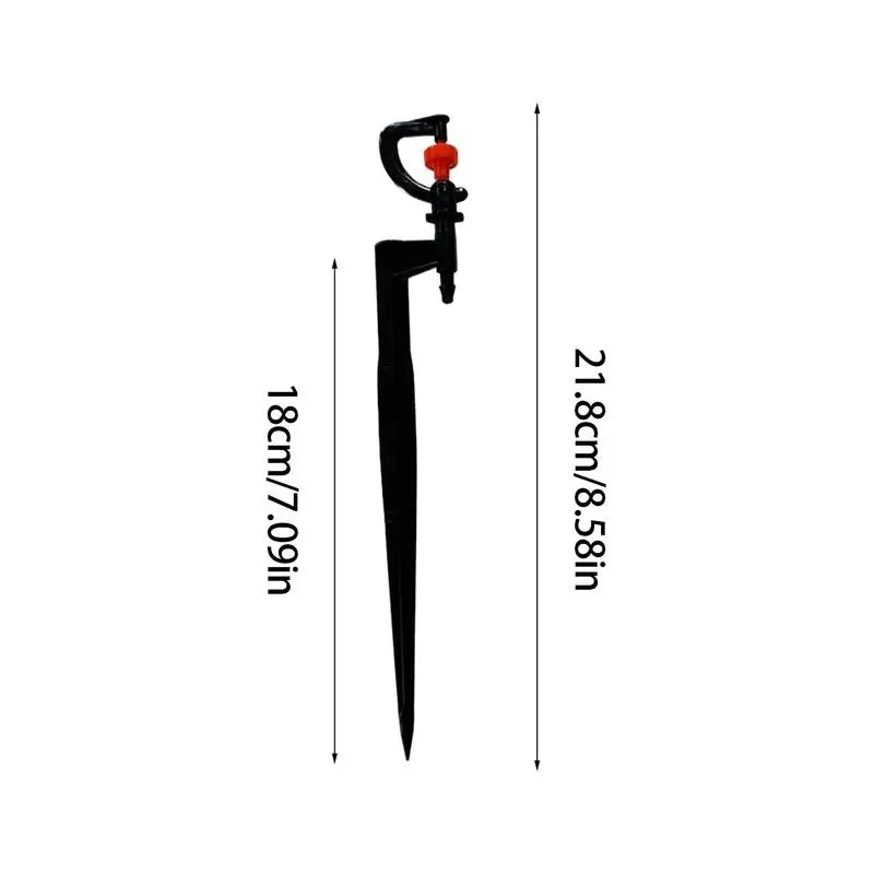 Rotating Garden Micro Sprinklers with Stakes, 10 or 20