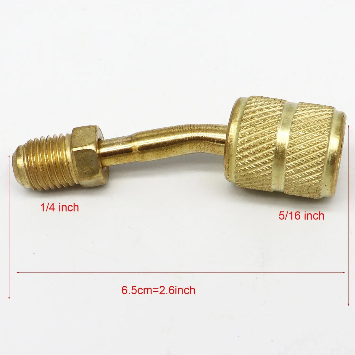 2 x R410A adapterek a légkondicionáló HVAC-hez, 5/16" SAE női to 1/4" SAE férfi flare