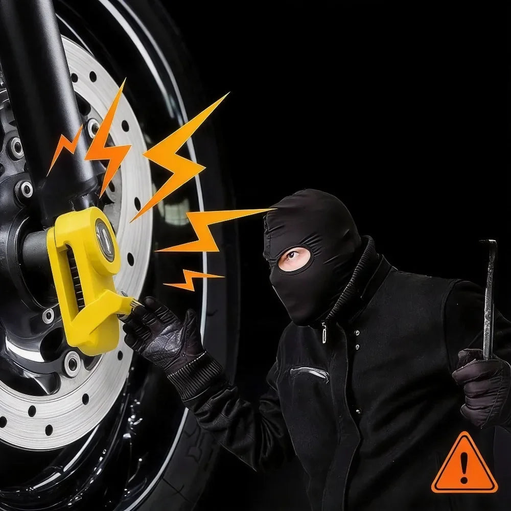 Bicycle Disc Brake Lock with Alarm, Anti-Theft Security Alarm Disc Lock for Mountain Bike Road Bike Scooter
