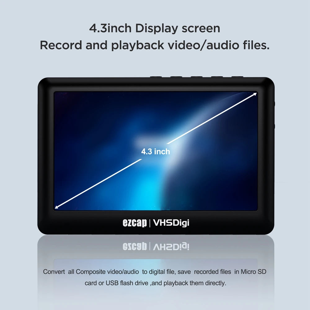 Digitalizator video AV autonom cu ecran de 4.3 inci