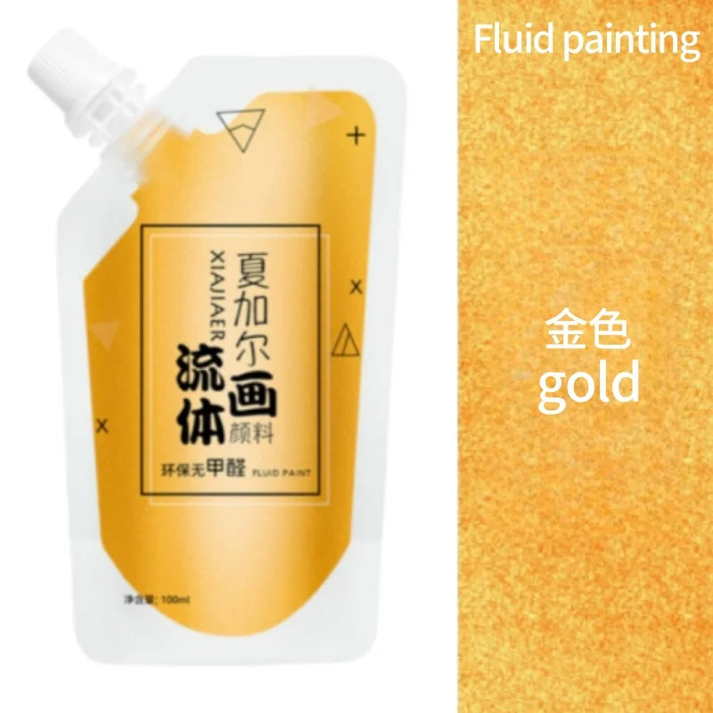 100ml Multi-farvet Flydende Akrylmaling Taske