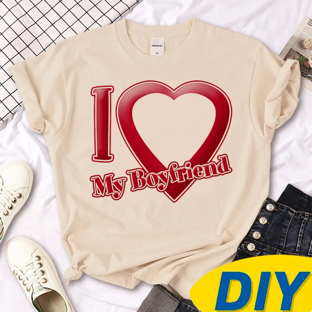  T-shirt da donna I Love My Boyfriend – Opzioni di stile