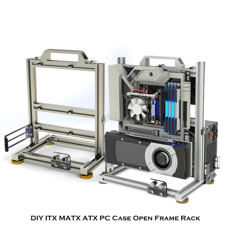 MOD Gamer-behuizing, DIY ITX MATX ATX PC-behuizing open frame rek, waterkoeler desktop computer gaming chassis, verticale persoonlijkheid