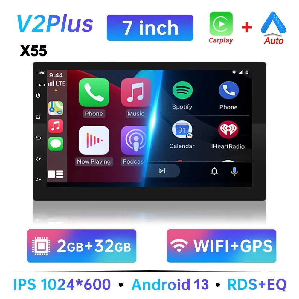 7/9/10 Inch Univerzális Android 13 Autórádió 64G Autorádió Android 2 Din Autórádió GPS BT Központi Multimédia Okos Autó Rendszerek