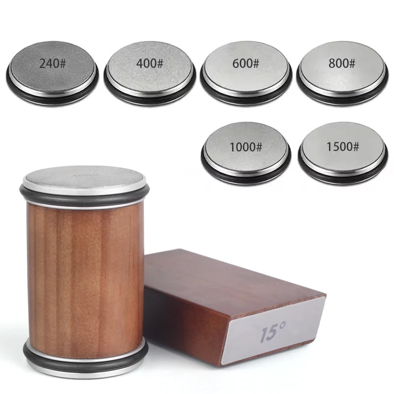 Rolling Knife Sharpener Magnetic Knife Holder Diamond Sharpening Stone Kit with 15 and 20 Degrees Angle Roller Kitchen Accessory 