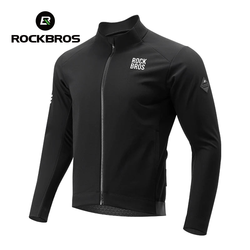 Men’s Thermal Cycling Jacket Windproof Fleece Bike Coat