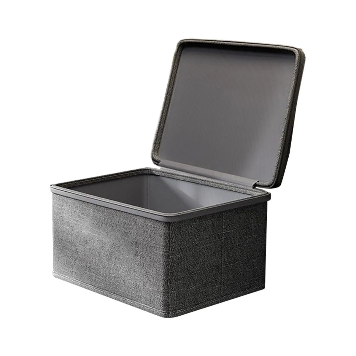 Foldable Fabric Storage Box with Zipped Lid