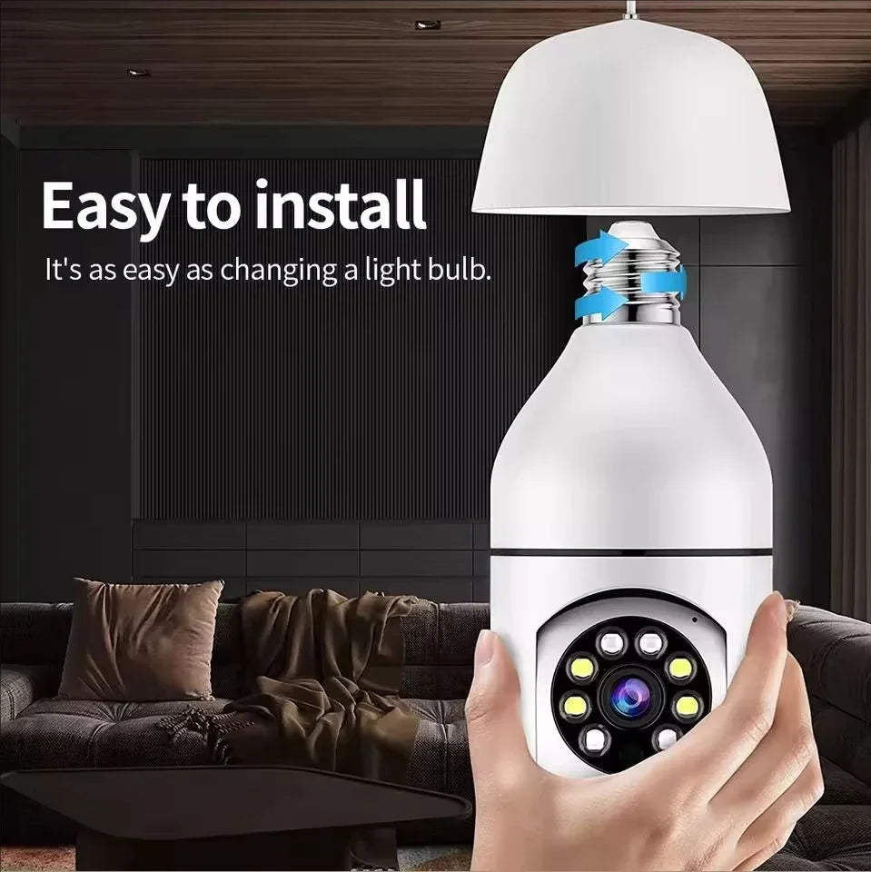 4G WiFi E27 Bulb Camera 2MP with AI Tracking