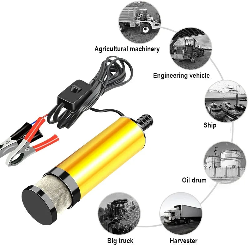 Pompa di trasferimento liquidi compatta a 12V - 38 o 51 mm