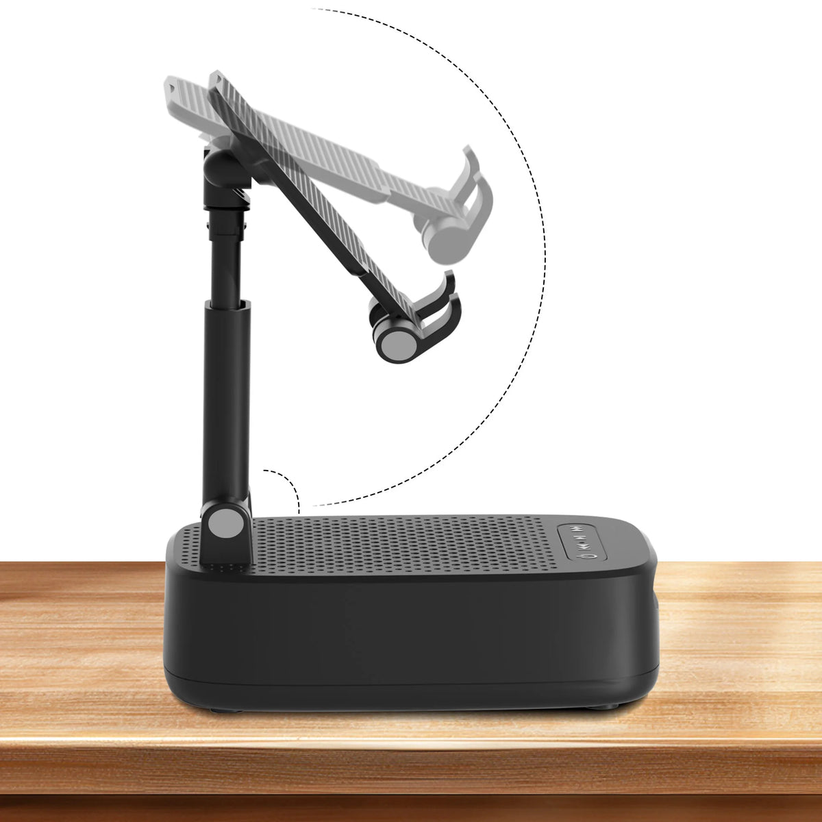 Wireless Phone Holder, Portable Speaker, Speaker Phone Holder, Emergency Power Bank, 1800mAh Battery, USB Charging, Hands-Free