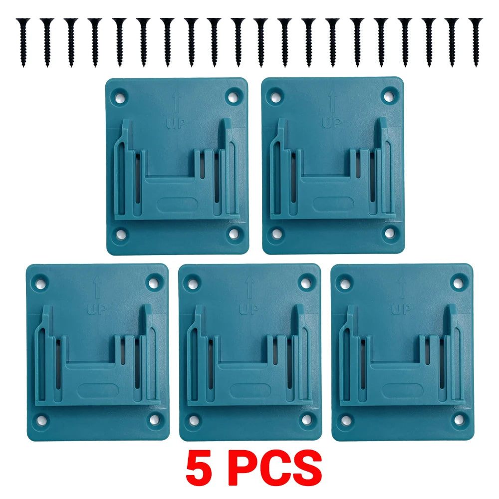5 kusů držák baterií pro Makita 18V Li-ion baterie, držák nářadí, úložný stojan na stěnu pro BL1860, BL1850 (bez baterie)