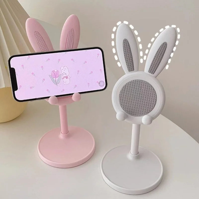 The cute Rabbit mobile phone stand desktop can lift and adjust the desktop phone accessories  phone stand  phone grip 