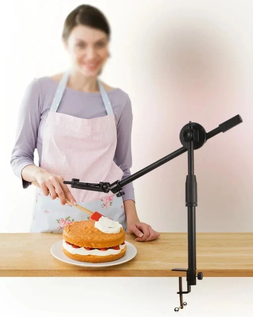 Horizontal Tripod for Smartphone Table Overhead Tripe Stand with Articulated Arm for Mobile Cellphone Filming Photography