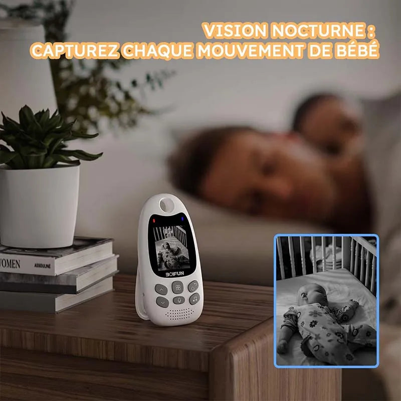 BOIFUN Baby Monitor with Camera, VOX, Night Vision, 2.4 GHz