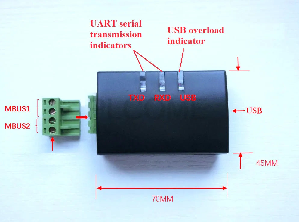 Interface maître ou esclave USB M-Bus