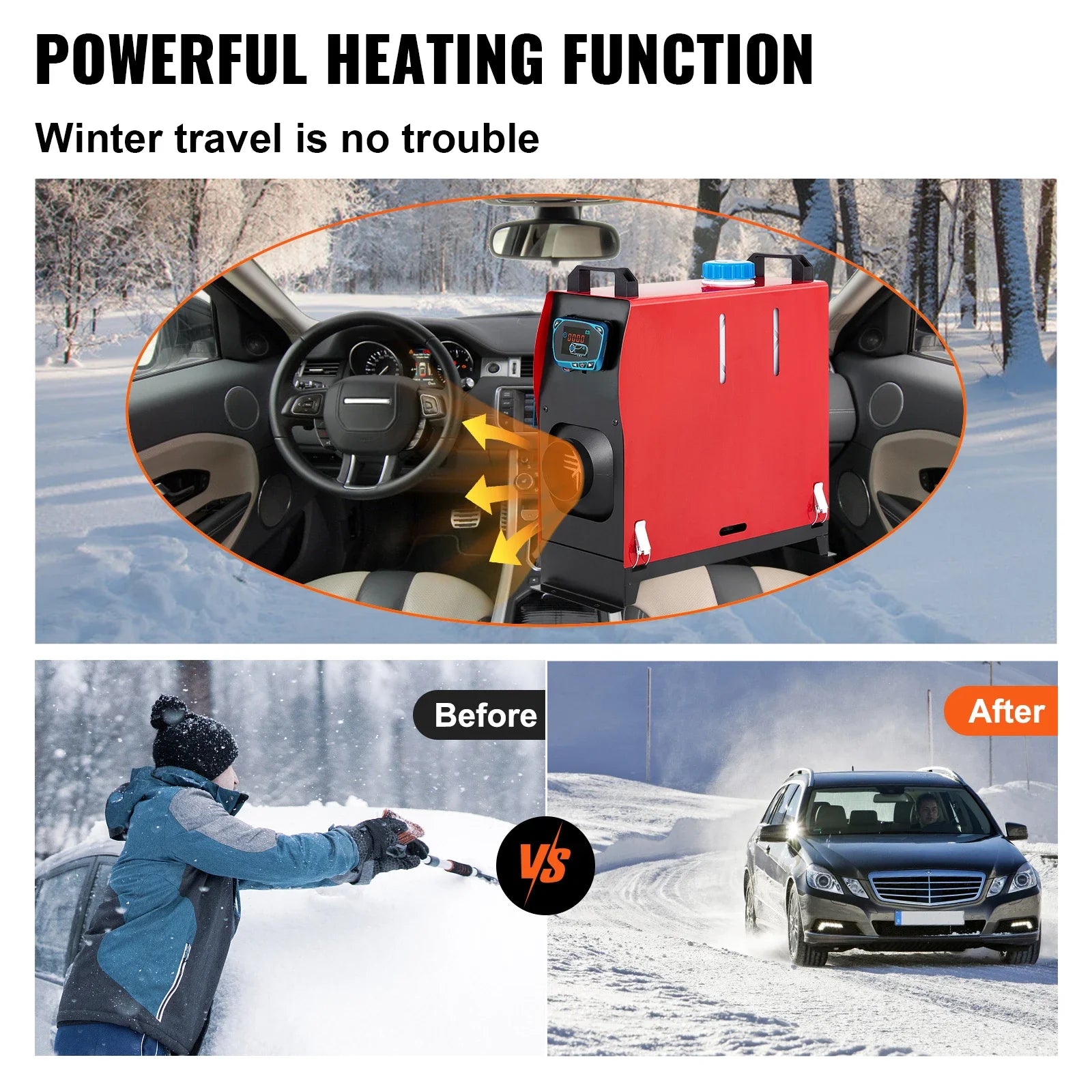 8KW Diesel Air Heater 12V All-in-One with Remote & LCD Control
