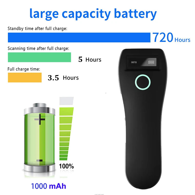 Lector de código de barras portátil TD-W6 con Bluetooth