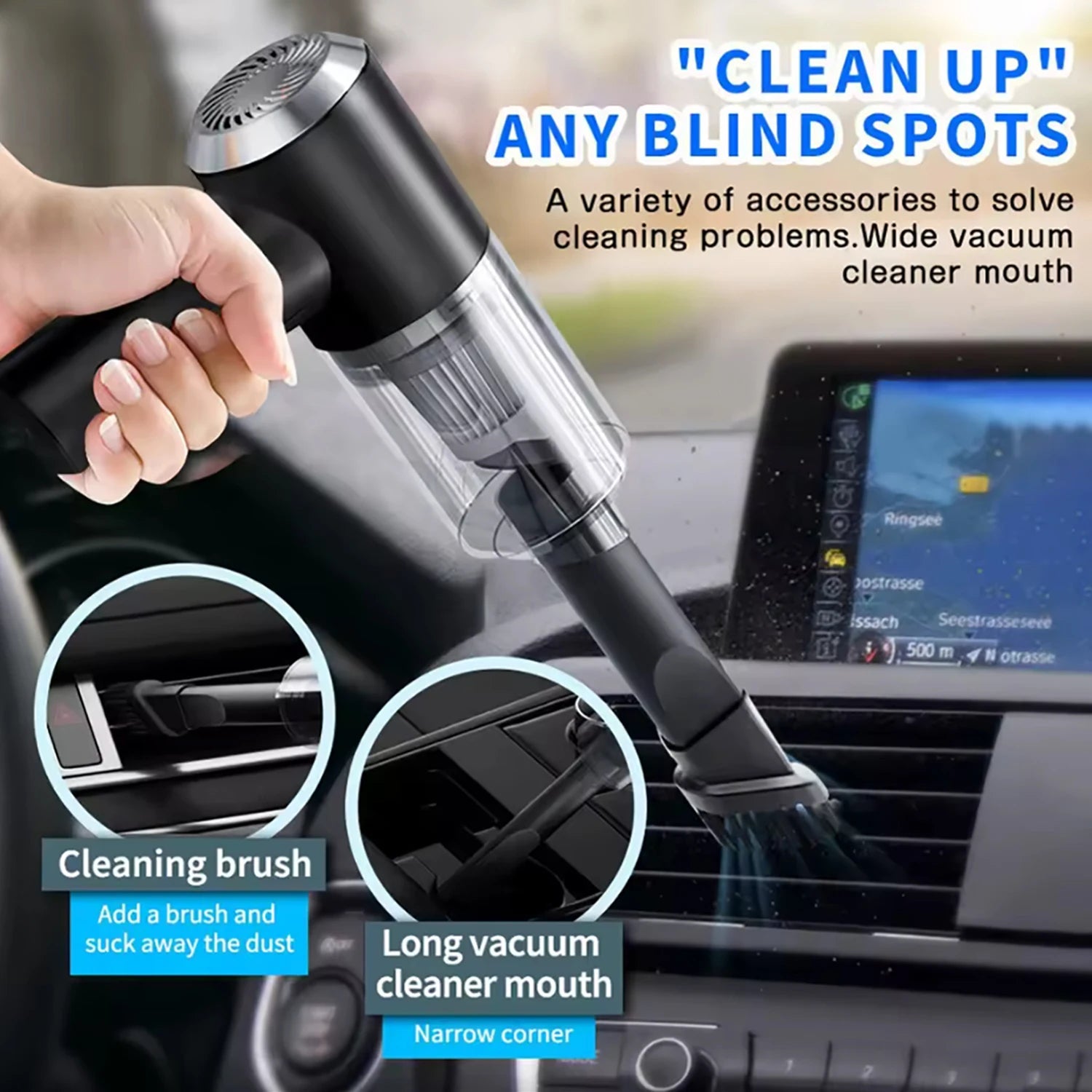 Wireless 690000Pa Car Vacuum Portabale Cleaner Cordless Handheld Vacuum High-power Vacuum Cleaner For Home Office Car New 