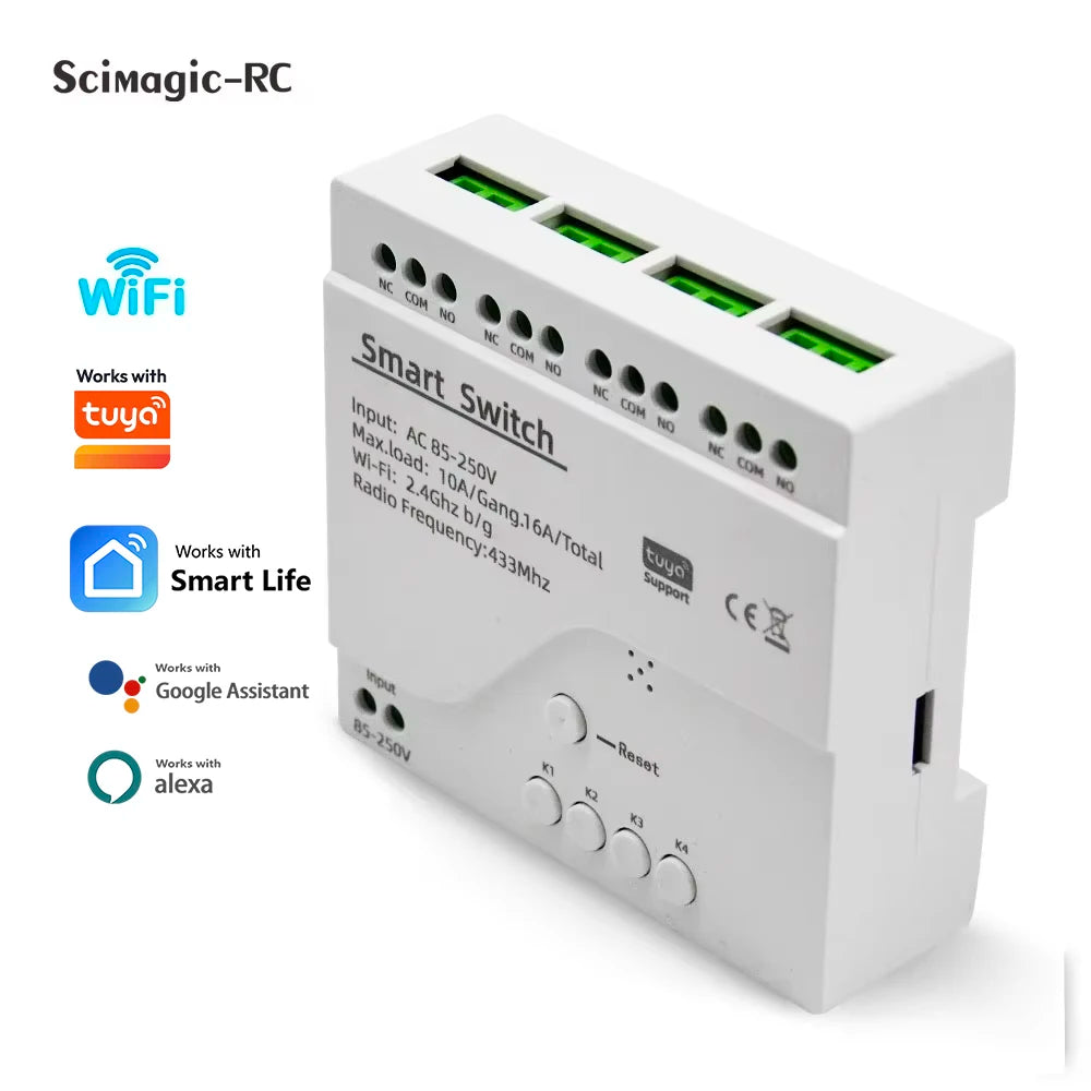 Four-Channel Wi-Fi Relay Module - Voltage Options