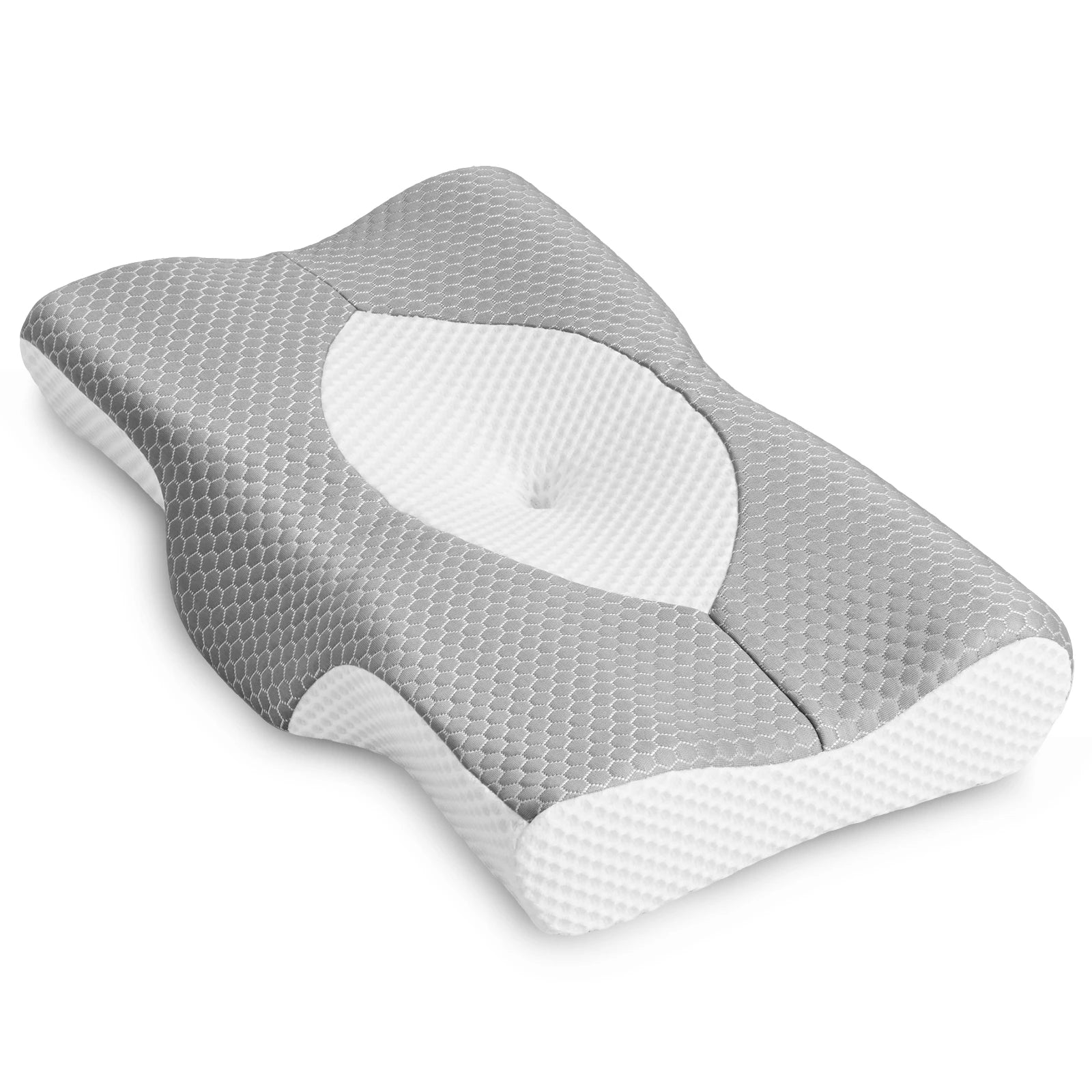 Ergonomic Cervical Memory Foam Pillow with Cooling Cover