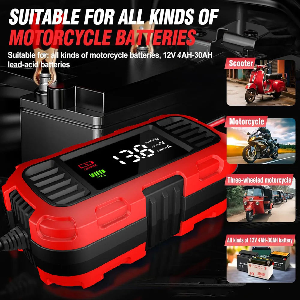 12V 2A Smart Battery Charger for Lead-Acid, AGM and GEL
