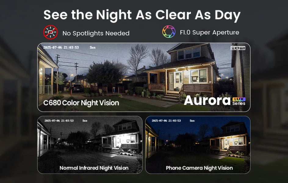 ZOSI C680 2K Window Security Camera with Full-Color Night Vision