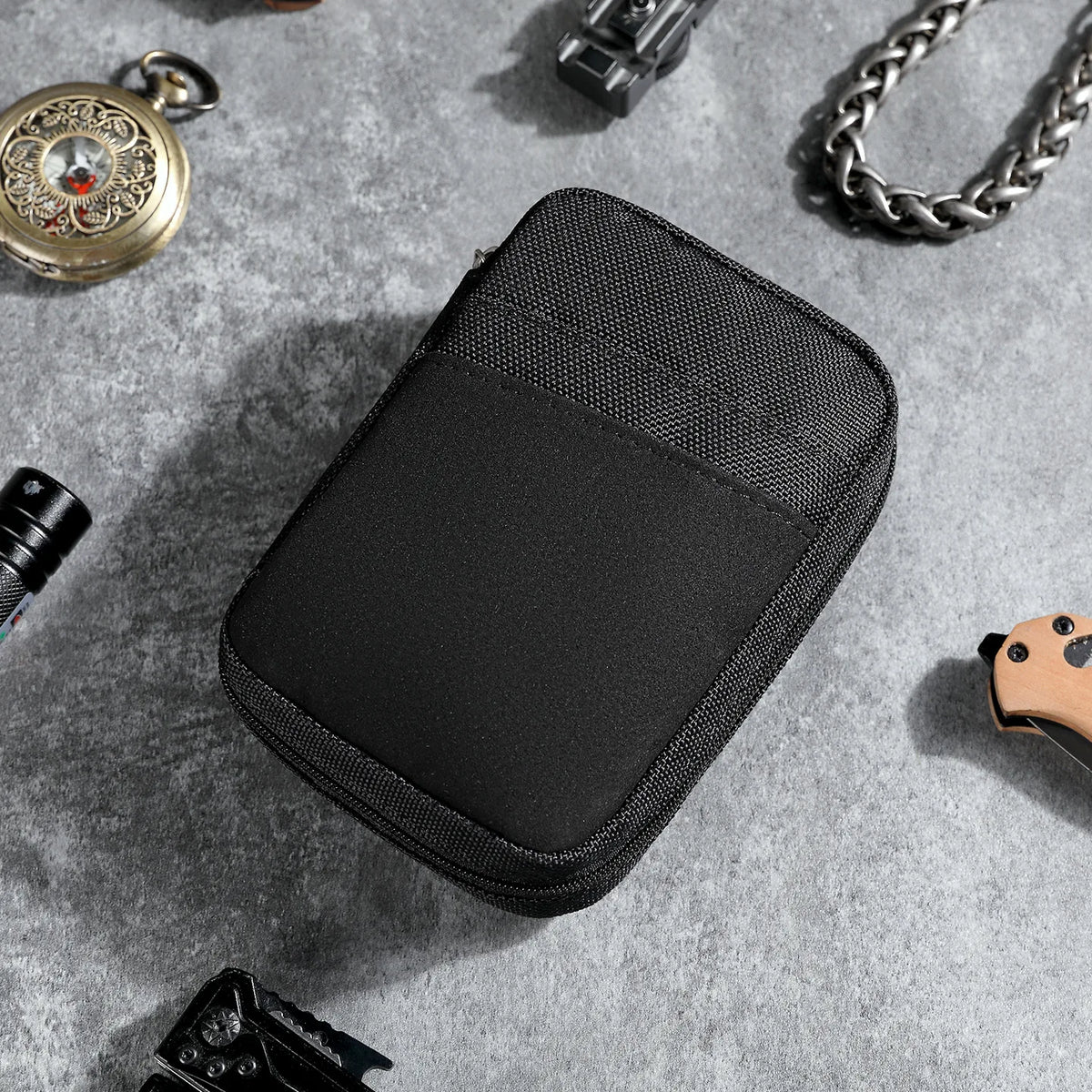 Pochette compacte pour outils EDC et téléphone