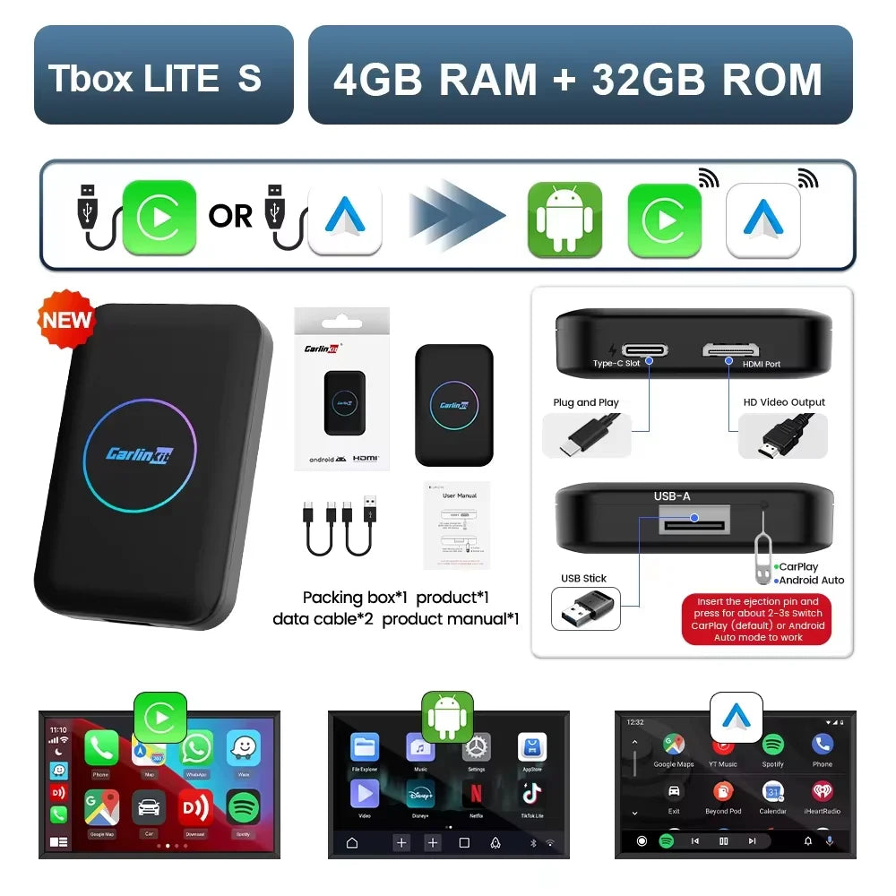3-in-1 Wireless Phone Integration AI Box