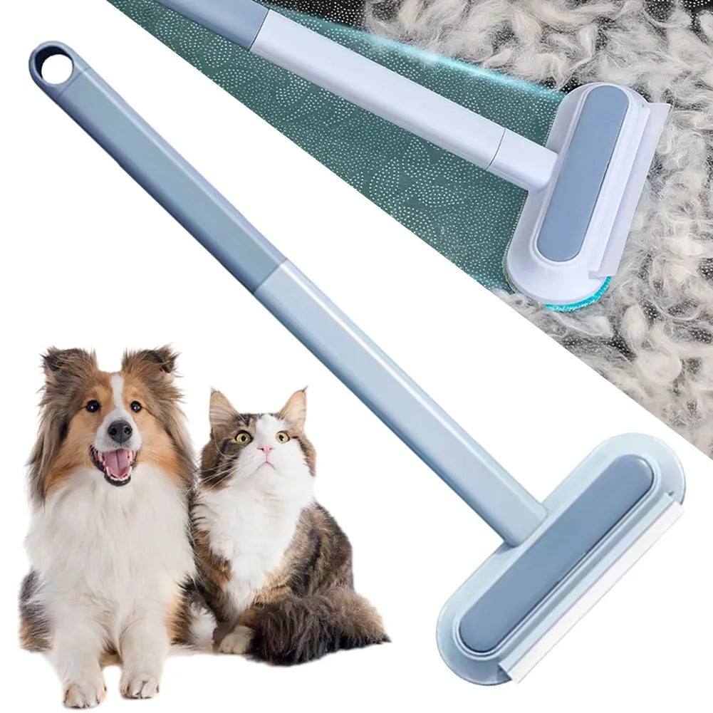 Pet Hair Remover Brush with Squeegee for Sofa, Carpet & Bed