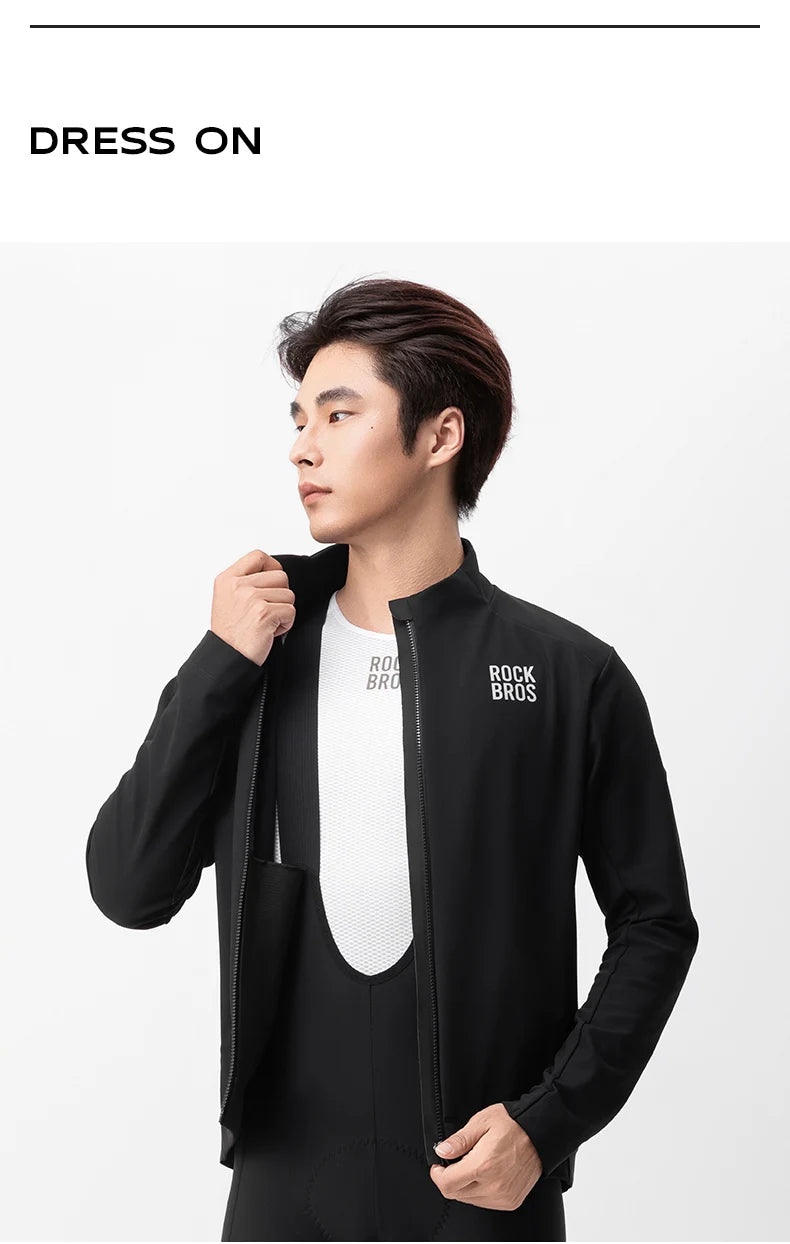 Men’s Thermal Cycling Jacket Windproof Fleece Bike Coat
